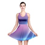 Purple Blue Wave Reversible Skater Dress