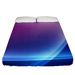 Purple Blue Wave Fitted Sheet (Queen Size)