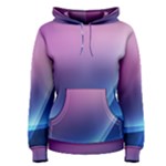 Purple Blue Wave Women s Pullover Hoodie