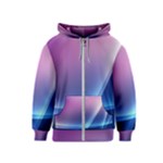 Purple Blue Wave Kids  Zipper Hoodie