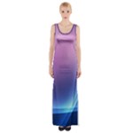 Purple Blue Wave Maxi Thigh Split Dress