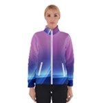 Purple Blue Wave Winter Jacket