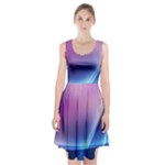 Purple Blue Wave Racerback Midi Dress