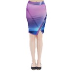 Purple Blue Wave Midi Wrap Pencil Skirt