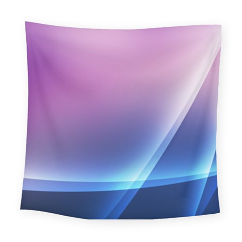 Purple Blue Wave Square Tapestry (Large) from ArtsNow.com