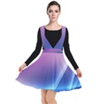 Purple Blue Wave Plunge Pinafore Dress