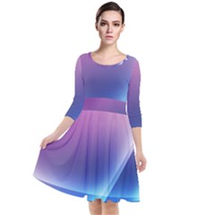 Quarter Sleeve Waist Band Dress 