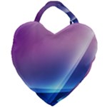 Purple Blue Wave Giant Heart Shaped Tote