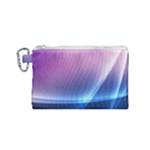 Purple Blue Wave Canvas Cosmetic Bag (Small)