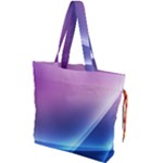 Purple Blue Wave Drawstring Tote Bag