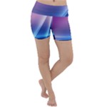 Purple Blue Wave Lightweight Velour Yoga Shorts