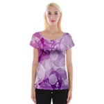 Purple Bubble Art Cap Sleeve Top