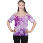 Purple Bubble Art Cutout Shoulder Tee