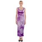 Purple Bubble Art Fitted Maxi Dress