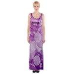 Purple Bubble Art Maxi Thigh Split Dress