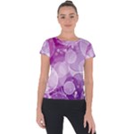 Purple Bubble Art Short Sleeve Sports Top 