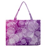 Purple Bubble Art Zipper Medium Tote Bag