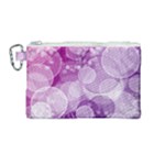 Purple Bubble Art Canvas Cosmetic Bag (Medium)