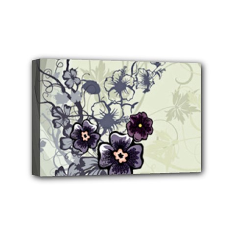 Purple Flower Art Mini Canvas 6  x 4  (Stretched) from ArtsNow.com