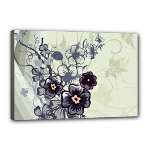 Purple Flower Art Canvas 18  x 12  (Stretched) from ArtsNow.com