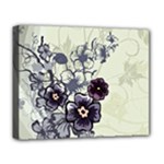 Purple Flower Art Deluxe Canvas 20  x 16  (Stretched)