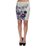 Purple Flower Art Bodycon Skirt