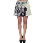 Purple Flower Art Skater Skirt