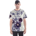 Purple Flower Art Men s Sports Mesh Tee