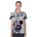 Purple Flower Art Women s Cotton Tee