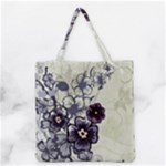 Purple Flower Art Grocery Tote Bag