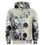 Purple Flower Art Men s Zipper Hoodie