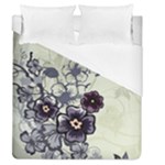 Purple Flower Art Duvet Cover (Queen Size)