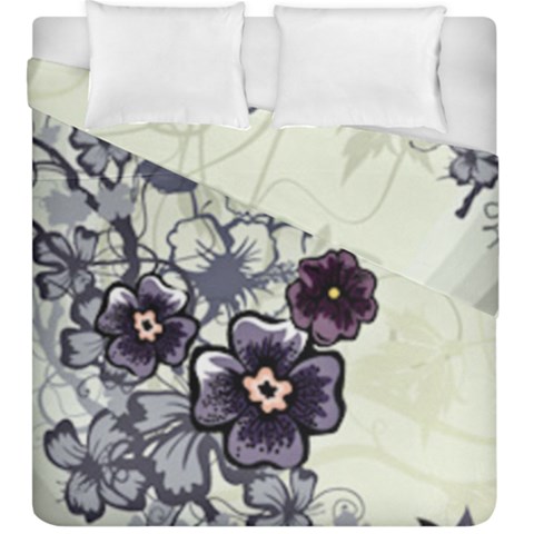 Purple Flower Art Duvet Cover Double Side (King Size) from ArtsNow.com
