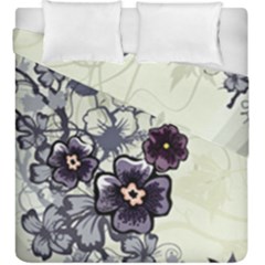 Purple Flower Art Duvet Cover Double Side (King Size) from ArtsNow.com