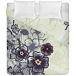 Purple Flower Art Duvet Cover Double Side (California King Size)