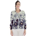 Purple Flower Art Women s Windbreaker