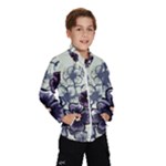 Purple Flower Art Kids  Windbreaker