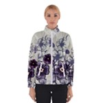 Purple Flower Art Winter Jacket