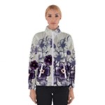 Purple Flower Art Winter Jacket