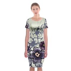 Classic Short Sleeve Midi Dress Front Classic Short Sleeve Midi Dress Front
