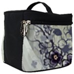 Purple Flower Art Make Up Travel Bag (Big)