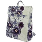 Purple Flower Art Flap Top Backpack