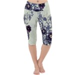 Purple Flower Art Lightweight Velour Cropped Yoga Leggings