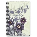 Purple Flower Art 5.5  x 8.5  Notebook