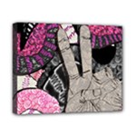 Peace Hand Art Canvas 10  x 8  (Stretched)