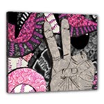 Peace Hand Art Canvas 24  x 20  (Stretched)