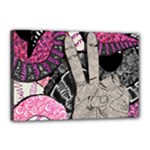 Peace Hand Art Canvas 18  x 12  (Stretched)