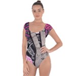 Peace Hand Art Short Sleeve Leotard 