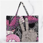 Peace Hand Art Zipper Large Tote Bag