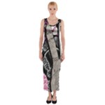 Peace Hand Art Fitted Maxi Dress